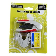 Kit Agrafeuse + Boîte d'agrafes + Ote-agrafe - Lot Accessoires de bureau Papier