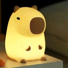 Veilleuse LED Capybara – Lampe rechargeable en forme d'animal moelleux