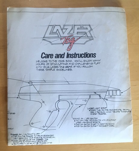 Vintage 1986 laser tag - tag, game