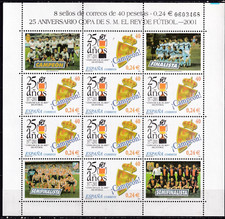 ESPAGNE 2001 NOUVEAU MINT MNH EDIFIL MINIPLIEGOS MP 75 FOOTBALL COUPE DU ROI