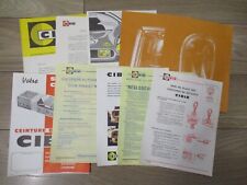 LOT OF 10 FLYERS CIBIE 1968 BIODE REGLOSCOPE BELTS 35 SPECIAL R16