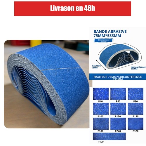 Bandes abrasives x 533 - 20, 75