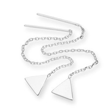 Boucles d'Oreilles Chaînettes Triangles en Argent 925/1000
