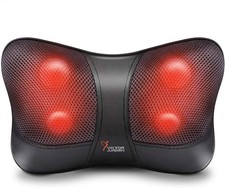 Viktor Jurgen Shiatsu Massager Pillow with Heat for Neck, Back & Shoulders
