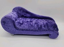 2005 Mattel Barbie Fashion Fever Purple Velvet Crush Couch Chaise Lounge ONLY
