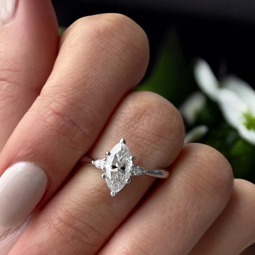 Bague diamant cultivé en - diamant,