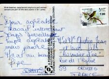 WIDE BEACHES (SRI LANKA) ELEPHANT costume & DANCERS / with beautiful BIRD stamp