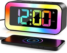 Reveil Lumineux, Couleurs RVB Reveil Numerique, Luminosité RéGlable Reveil Matin