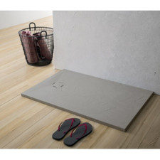 RECEVEUR DE DOUCHE EFFET PIERRE VERRE 1989 DUNE 120X80 CHANVRE