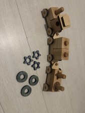 Jouet Bois Massif  Petit Train Fabrication Artisanale