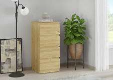 Commode étroite en bois de pin naturel avec 4 tiroirs