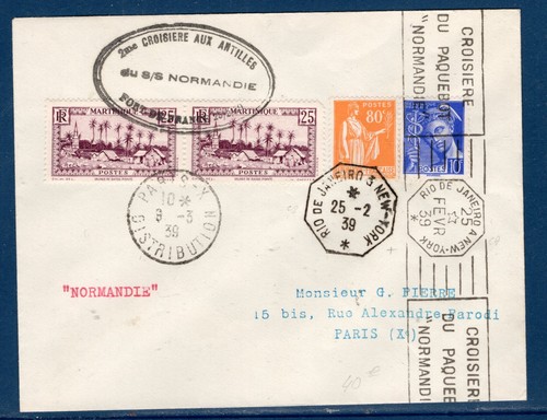 Lettre croisière paquebot - lettre,