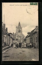 Old postcard Bulles, La Rue des Telliers 