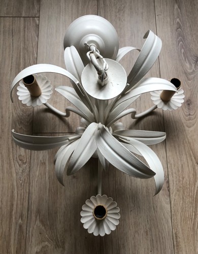 Lustre métal blanc - lustre,
