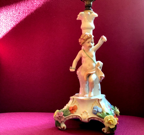 Pied lampe porcelaine de - de,