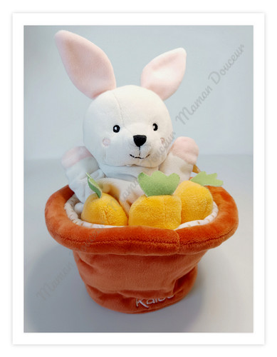 Doudou marionnette robin lapin - robin,