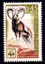 France 1969 Mediterraneen Mouflon - WWF Mint MNH SC 1257