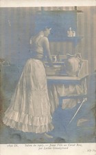 Salons De Paris 1907~Jeune Fille Corset Rose~Grandgerard Photo Postale Française