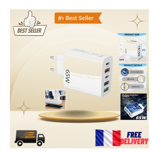 Chargeur portable usb 65w - portable,