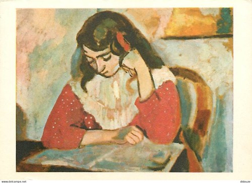 Postcard art painting - -,