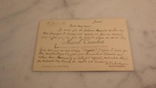 1896.Marcel Caruchet (frère Henri) lettre autographe sur cdv.