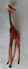 Jolie girafe en bois peint  à la main - Hauteur  48cm