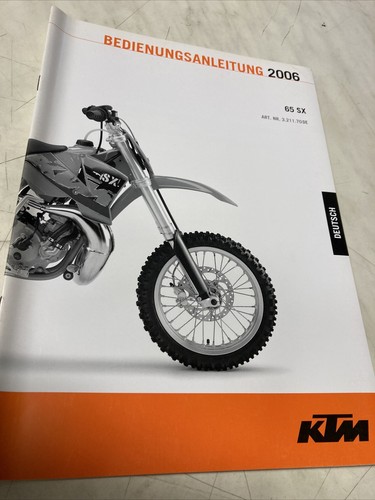 Ktm 65sx 2006 manuel - ktm, 65