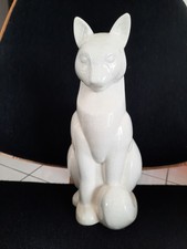 Chat En Ceramique Craquele