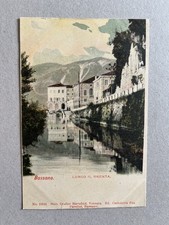 C) Small size postcard Bassano del Grappa Vicenza along the Brenta  
