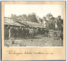 War 14/18, Longpont Worm, Vintage Artillery Echelon print. WWI Strip