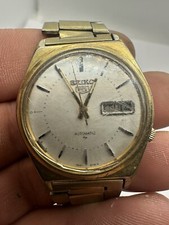 Vintage SEIKO 5 Automatic Day/Date Gold Plated ref.7009-3140 Mens Watch