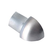 Dalsys Angle extérieur pour rail à carrelage, profil quart de cercle, acier inox