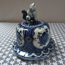 Couvercle céramique potiche chien Fô Royal  Boch? P. Regout Maestricht?