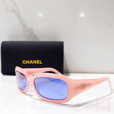 Chanel Model 5064 Sunglasses Vintage Bezel Glasses Y2k Shades Rhinestones Pink