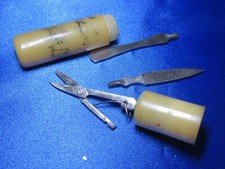 Antique Nail Kit with Scissors, Files and Nail Care