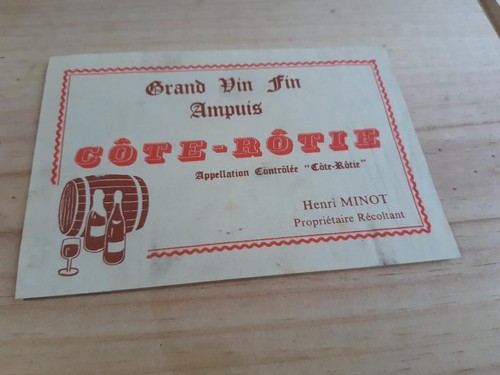 étiquette vin côte rôtie - étiquette,