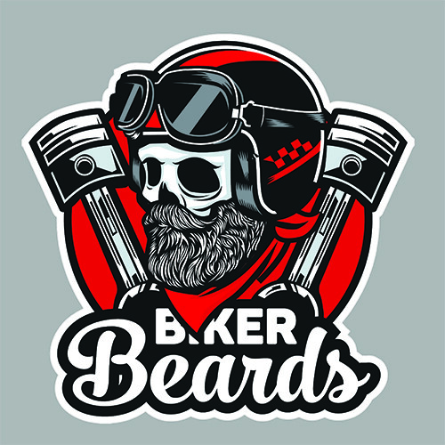 Harley bobber club beards - harley,