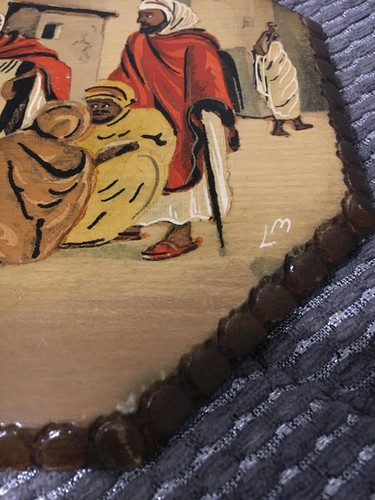 Peinture orientaliste sur bois - orientaliste,