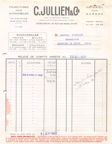 1937 fournitures pour - fournitures,