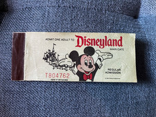 Rare Disneyland Ticket Coupon Book  1970s A-E with ADMISSION TICKET!