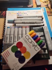 Collection of Copic Sketch Basic Marker Sets And FaberCastell