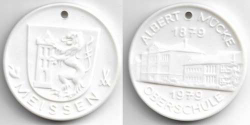 Porcelain medal meissen - porcelain,