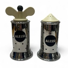 ALESSI - Michael Graves Pepper Grinder and Salt Castor Set - Cream - 1998 Italy