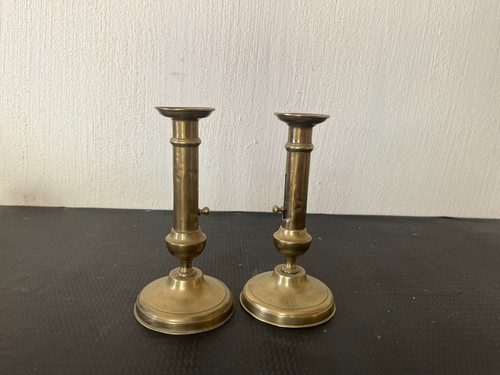 Paire bougeoirs anciens en - paire,