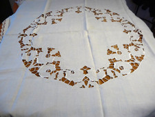 Linge ancien Nappe lin  avec