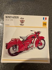 CARTE FICHE MOTO collection ATLAS MONET GOYON 125 CM3 S6VR