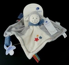 H12.* DOUDOU PLAT NOUKIE'S TIDOU GUSS VICTOR MOUTON GRIS BLANC BLEU ETOILE NEUF