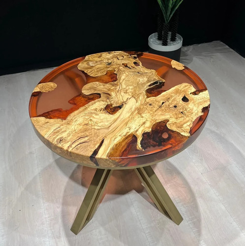 Table résine bois - table,