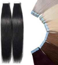 10-20-30-40 EXTENSIONS DE CHEVEUX TAPE BANDES ADHESIVE POSE A FROID NATUREL 3AAA