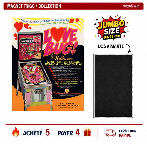 Magnet frigo love - bug, --